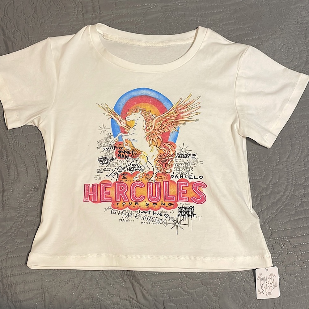 Hercules Unicorn Baby Tee - NEVER WORN.
